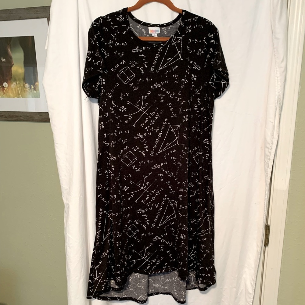 Lularoe Black Carly high low dress L